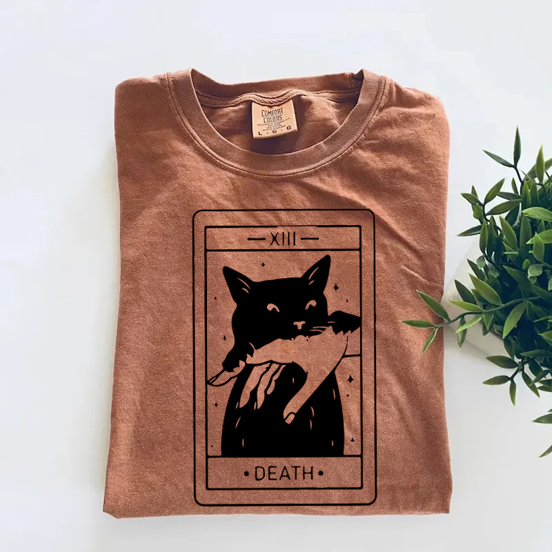 Tarot Card Black Cat Comfort Colors T-shirt-Magmoo