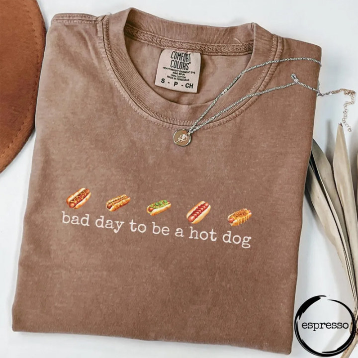 Bad Day to Be a Hotdog T-shirt-Magmoo