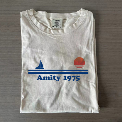 Jaws Amity 1975 T-shirt-Magmoo