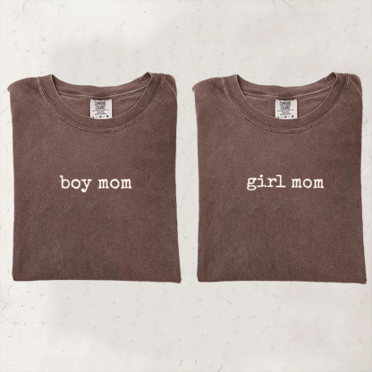 Comfort Colors Girl Mom Boy Mom T-shirt-Magmoo
