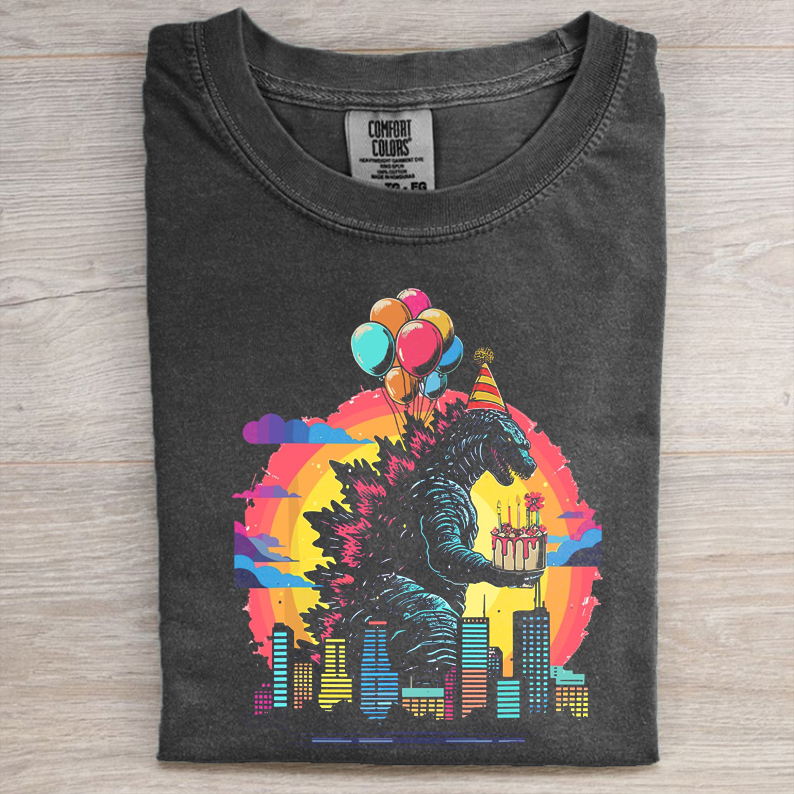 Godzilla Birthday T-shirt-Magmoo