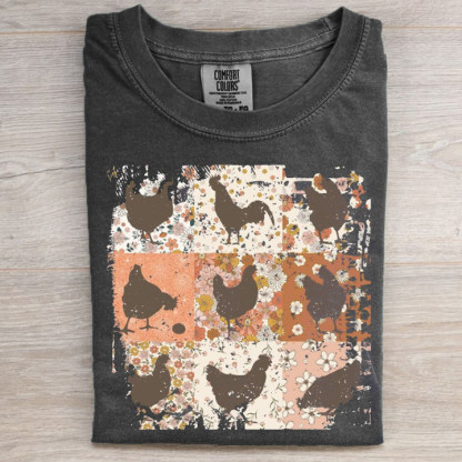 Comfort Colors Boho Chickens T-shirt-Magmoo