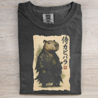Capybara Samurai T-shirt-Magmoo
