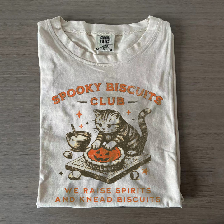 Spooky Cat Comfort Colors T-shirt-Magmoo