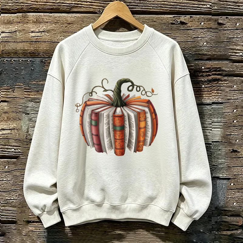 Magmoo Fall Book Pumpkin Sweatshirt
