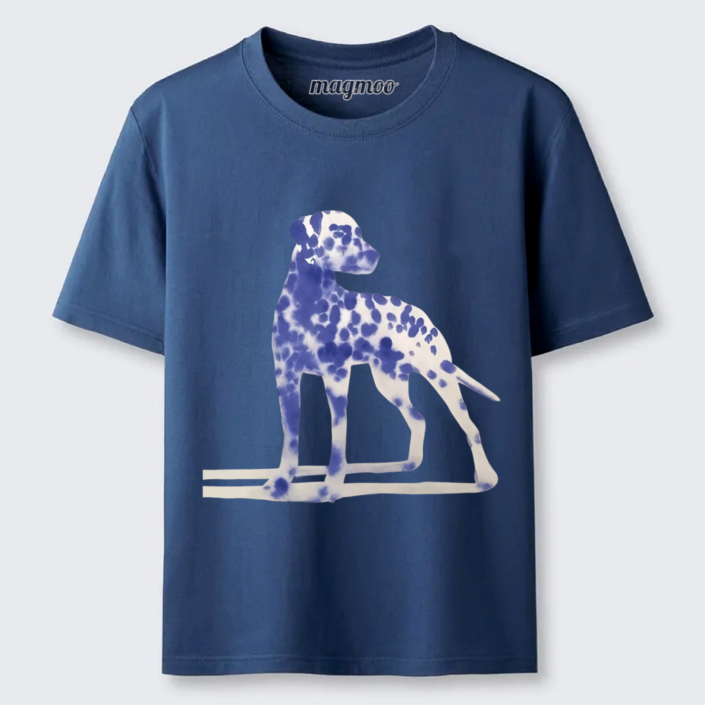 Magmoo Blue Dalmatian Silhouette T-shirt