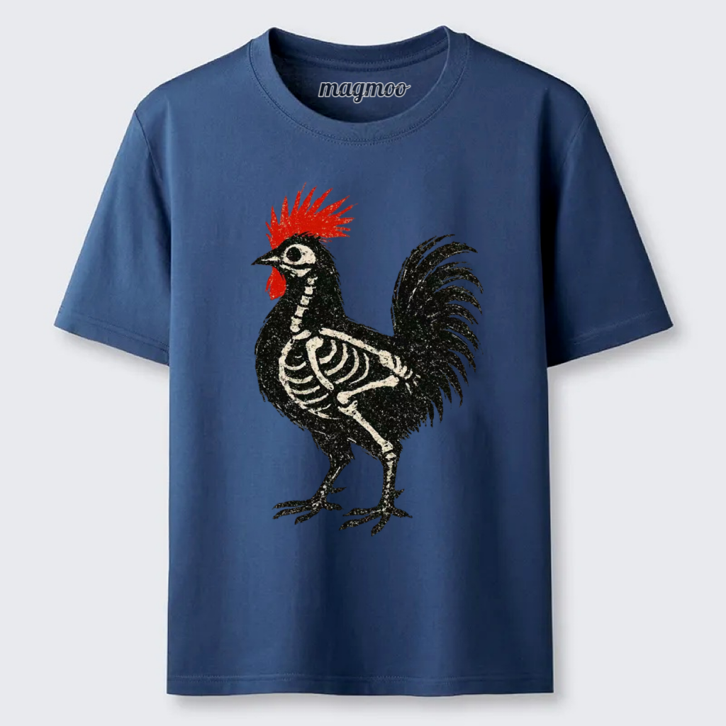 Magmoo Skeleton Rooster T-shirt