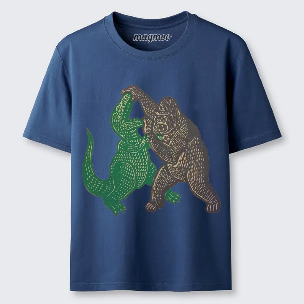 Magmoo Ape vs Alligator T-shirt