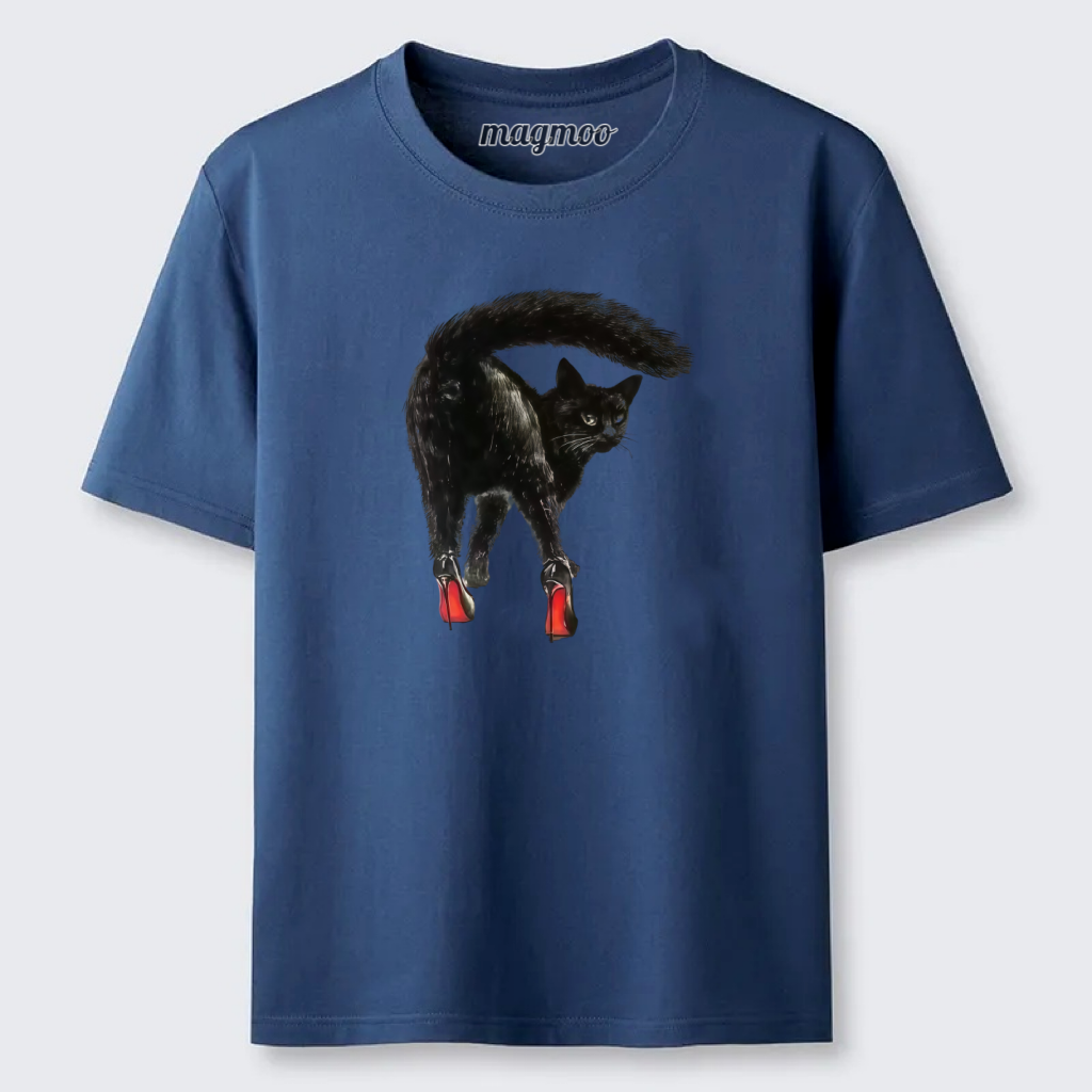 Magmoo Cat In Red Heels T-shirt