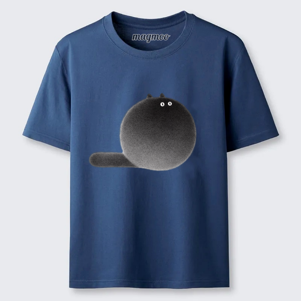 Magmoo Round Fluffy Cat T-shirt