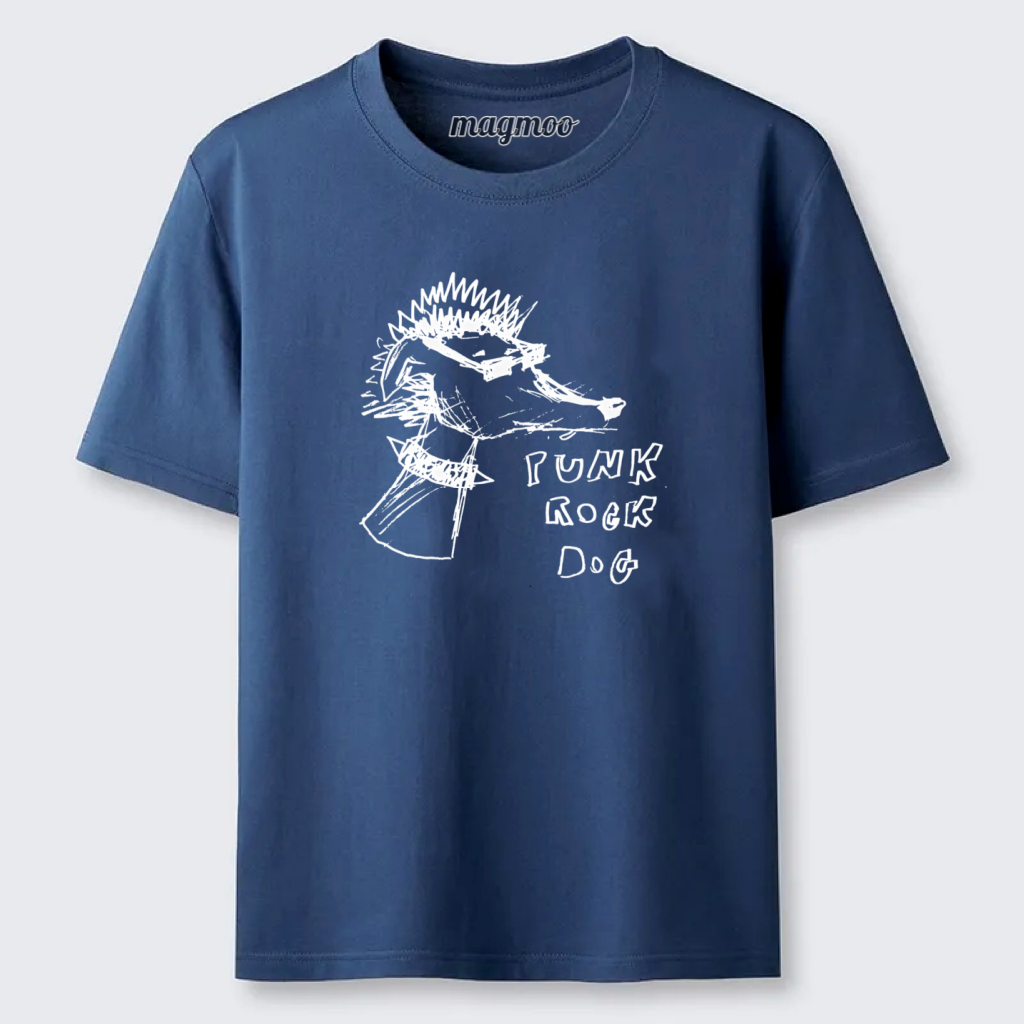 Magmoo Punk Rock Dog Sketch T-shirt