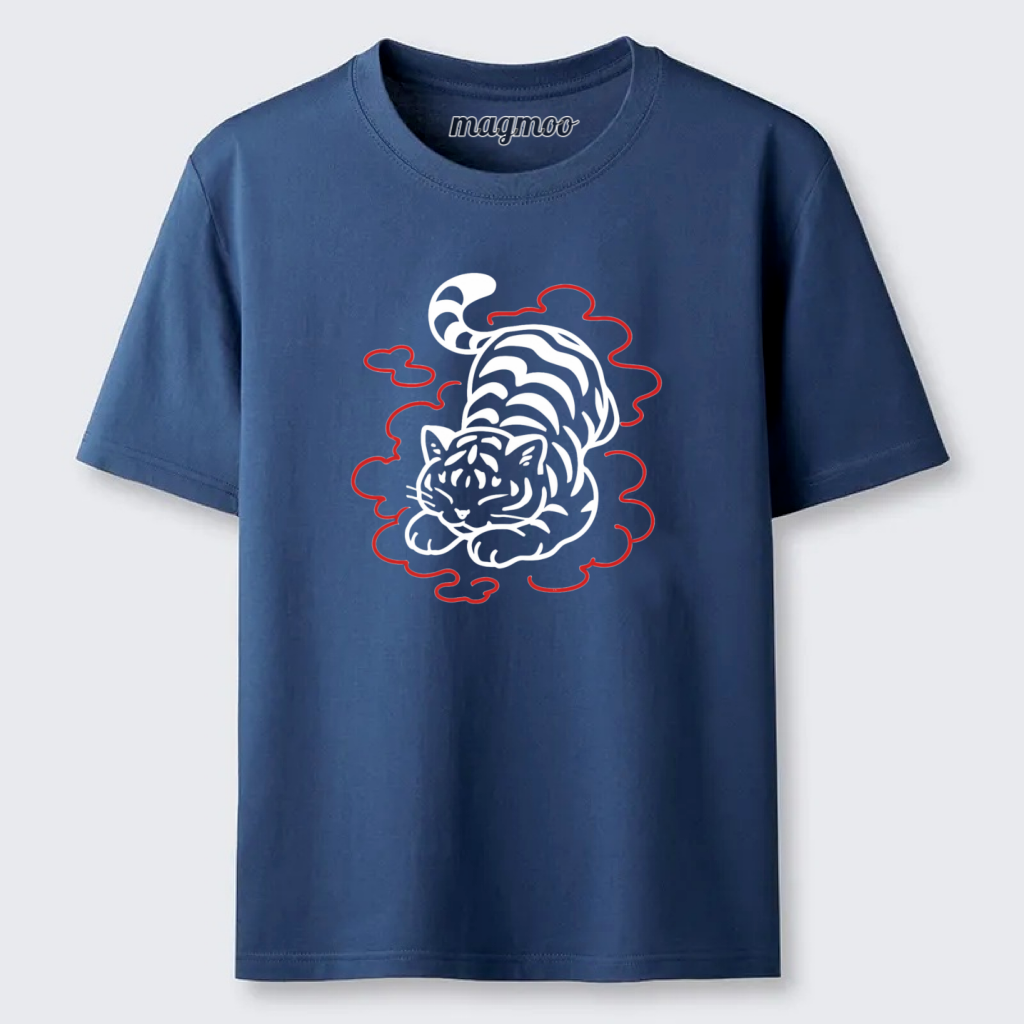 Magmoo Cloud Sleeping White Tiger T-shirt