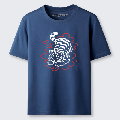 Magmoo Cloud Sleeping White Tiger T-shirt