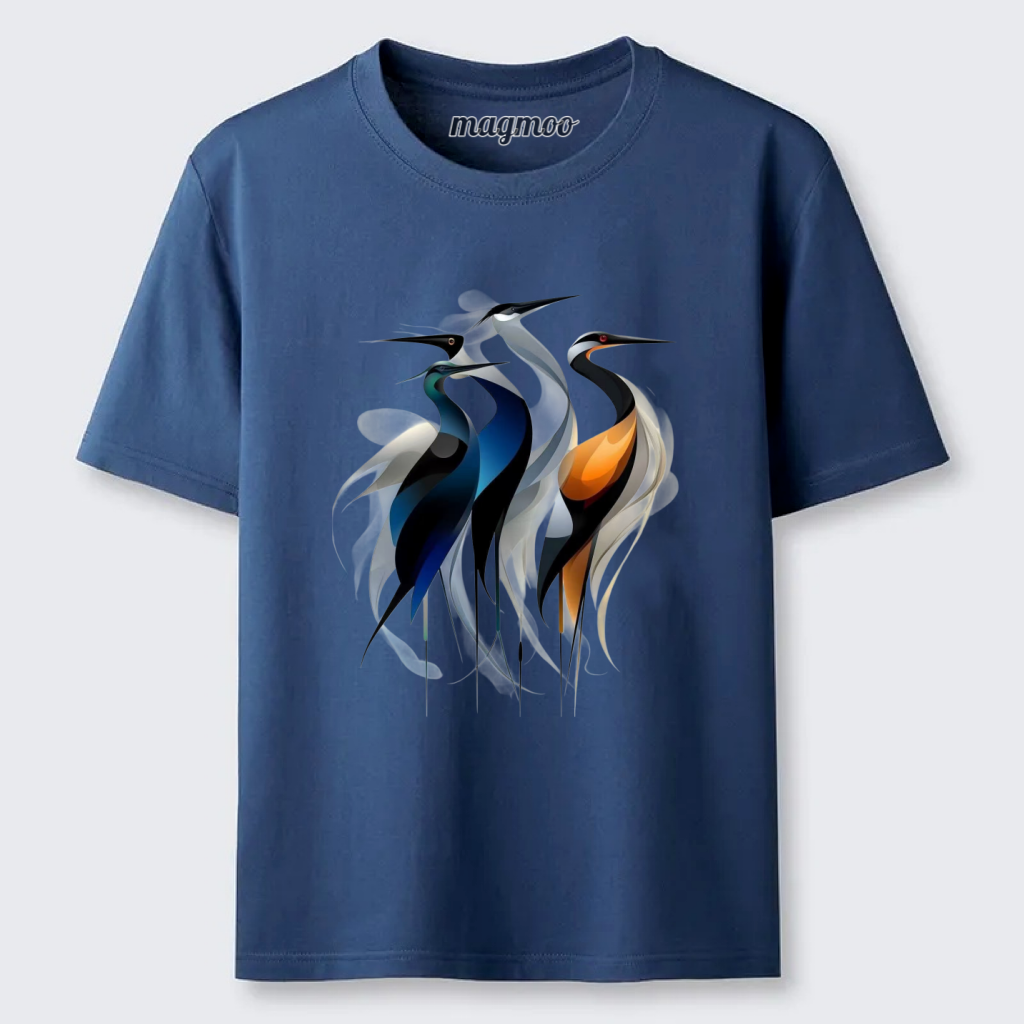 Magmoo Flowing Cranes T-shirt