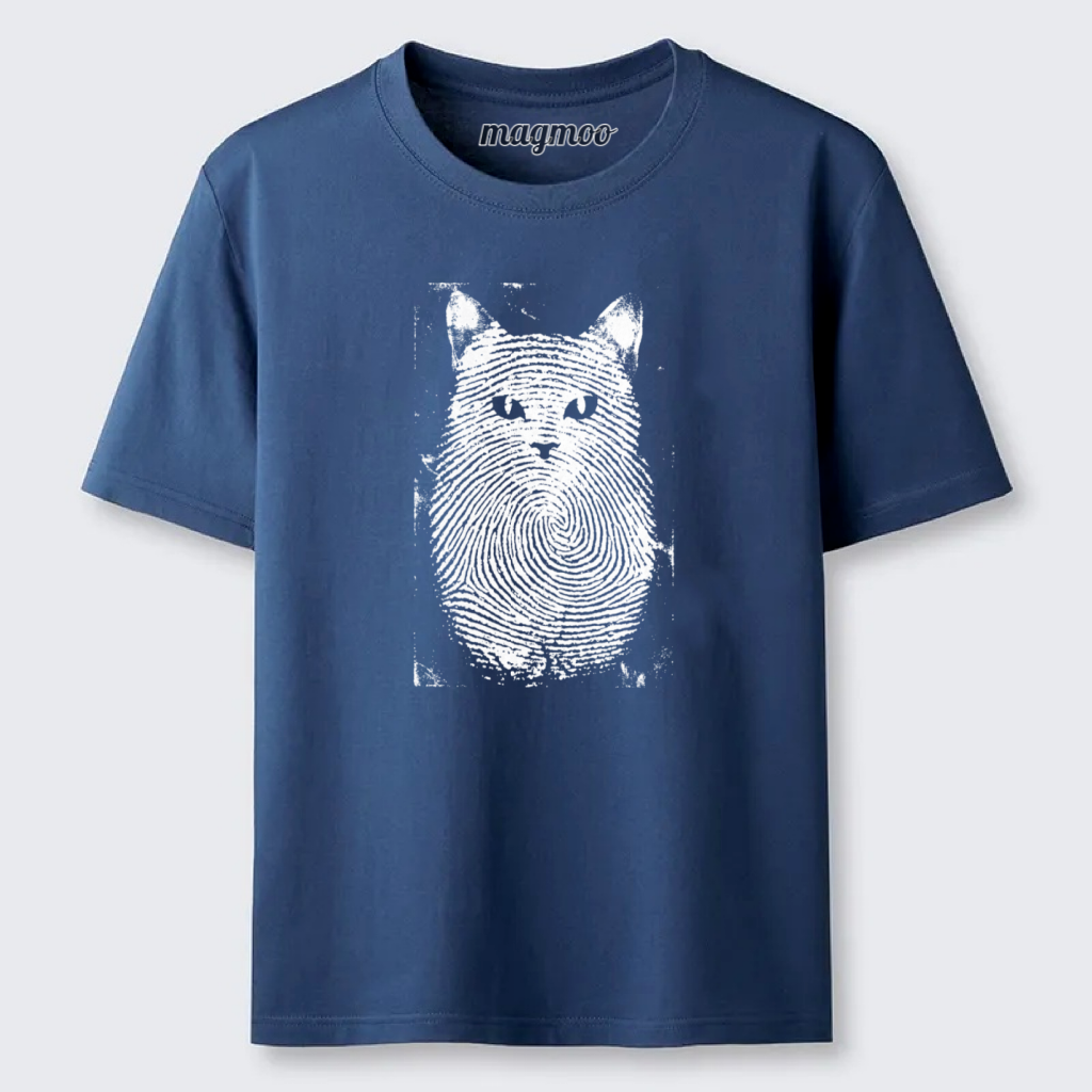 Magmoo Fingerprint Cat Portrait Classic T-shirt