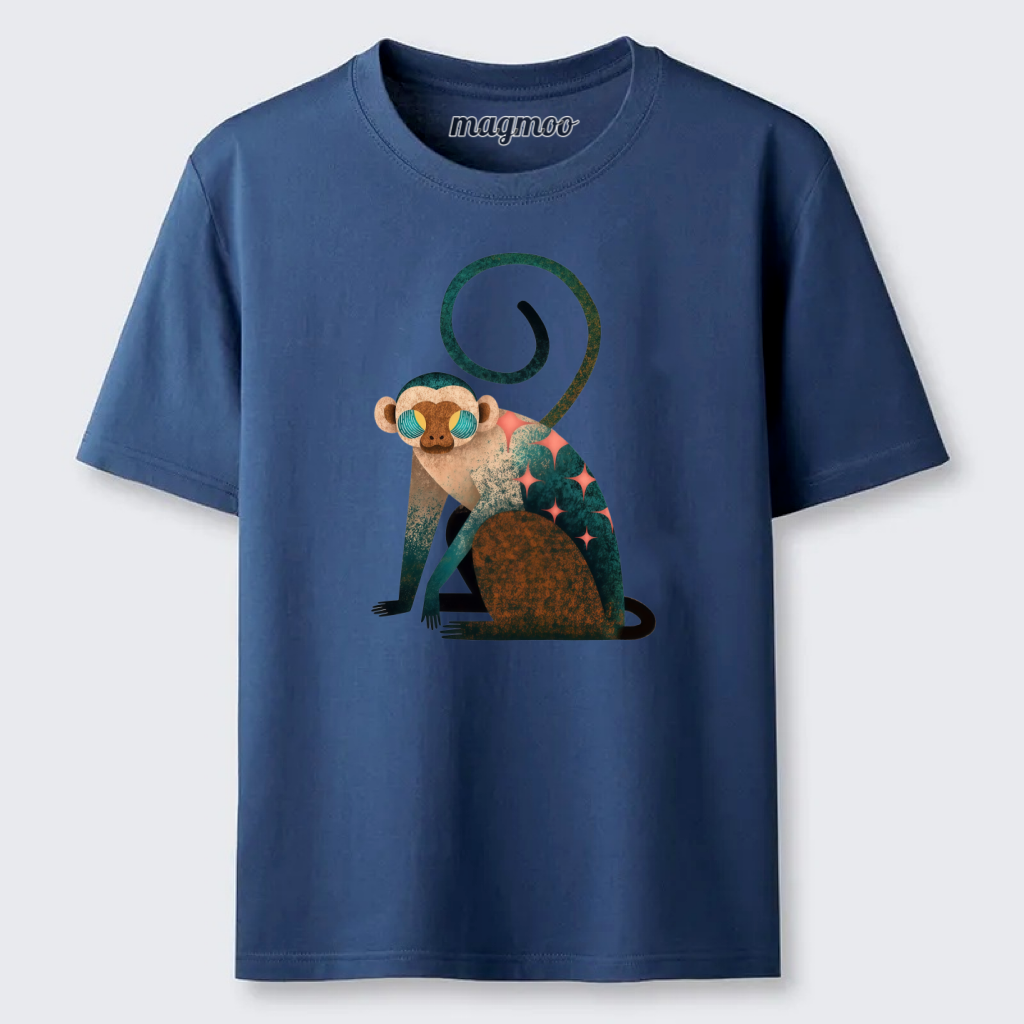 Magmoo Retro Star Monkey Classic T-shirt