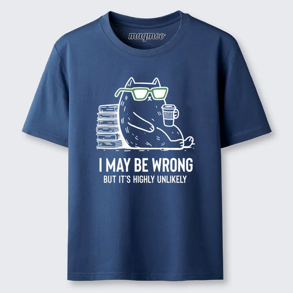 Magmoo Cool Cat Coffee Book Funny Meme Classic T-shirt
