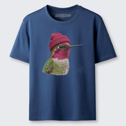 Magmoo 90's Anna's Hummingbird Wearing Beanie Classic T-shirt