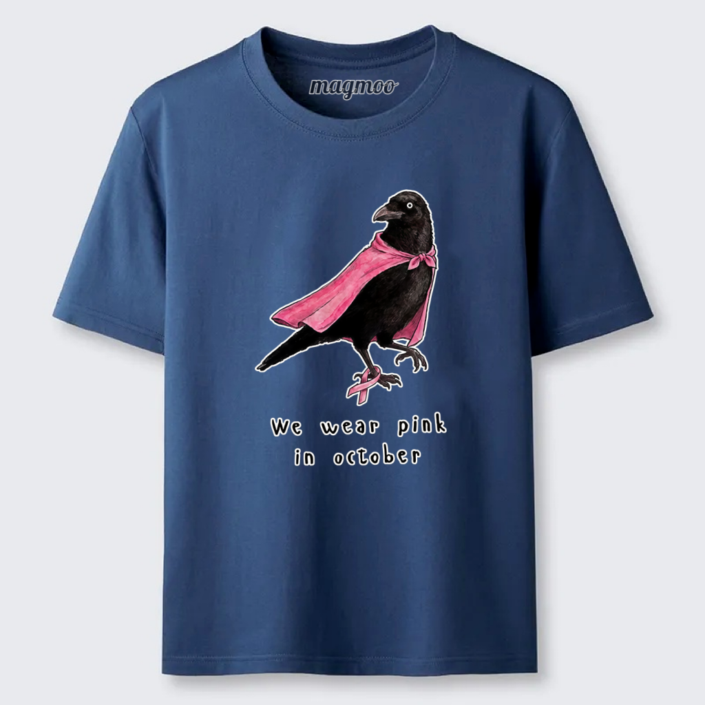 Magmoo Pink Ribbon Raven Breast Cancer Awareness Classic T-shirt