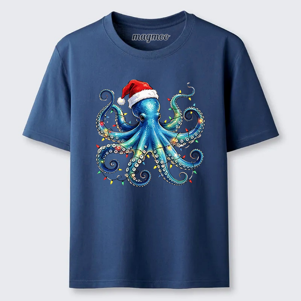 Magmoo Christmas Octopus Lights Classic T-shirt
