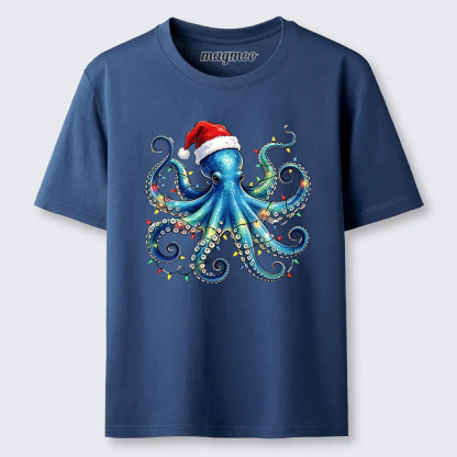 Magmoo Christmas Octopus Lights Classic T-shirt