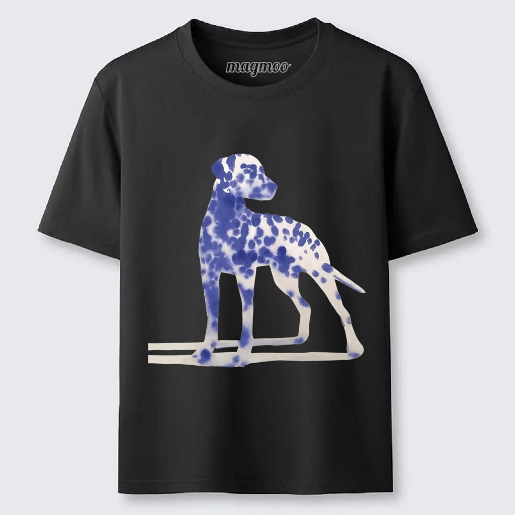Magmoo Blue Dalmatian Silhouette T-shirt