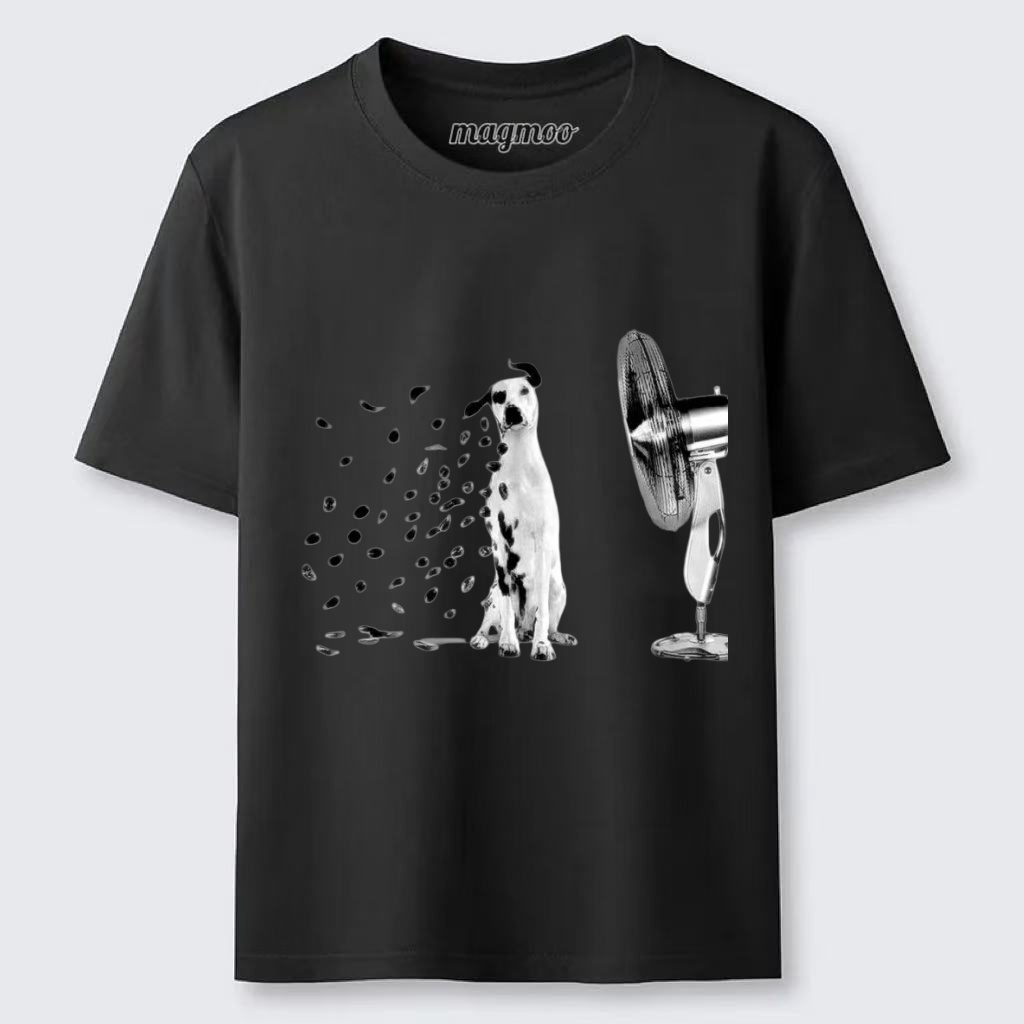 Magmoo Dalmatian Fan Blow T-shirt