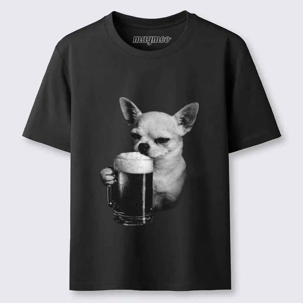 Magmoo Drinking Chihuahua T-shirt