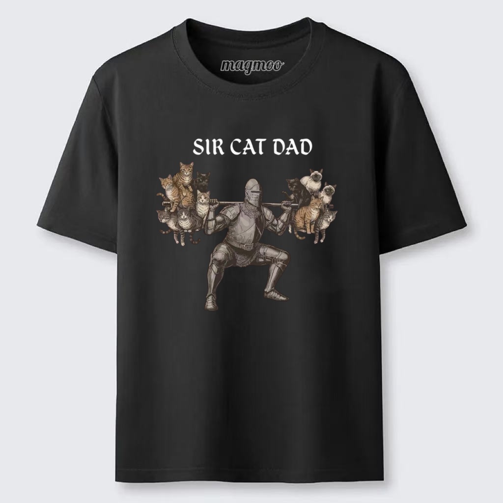 Magmoo Sir Cat Dad T-shirt