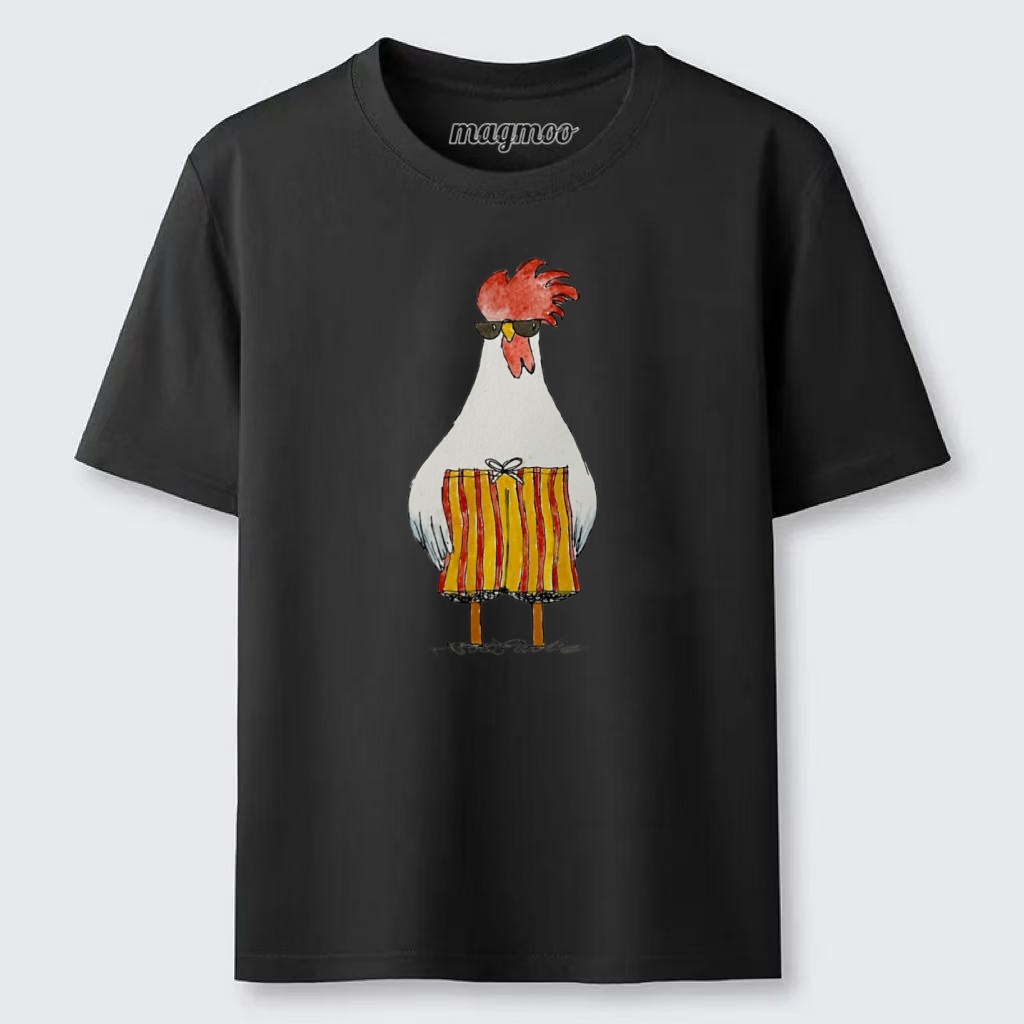 Magmoo Beach Vacation Rooster T-shirt
