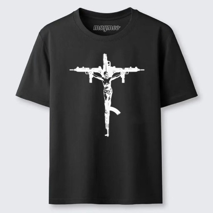 Magmoo Gun Cross Figure T-shirt