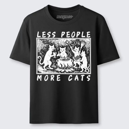 Magmoo Less People More Cats T-shirt