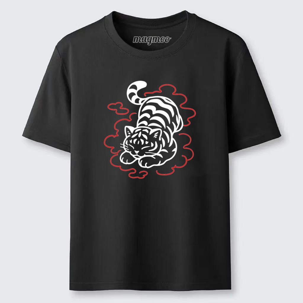 Magmoo Cloud Sleeping White Tiger T-shirt