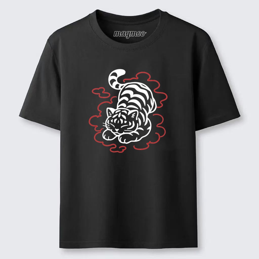 Magmoo Cloud Sleeping White Tiger T-shirt