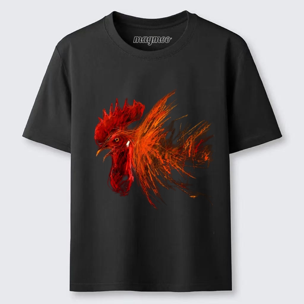 Magmoo Fire Rooster T-shirt
