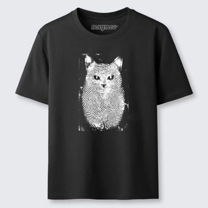 Magmoo Fingerprint Cat Portrait Classic T-shirt