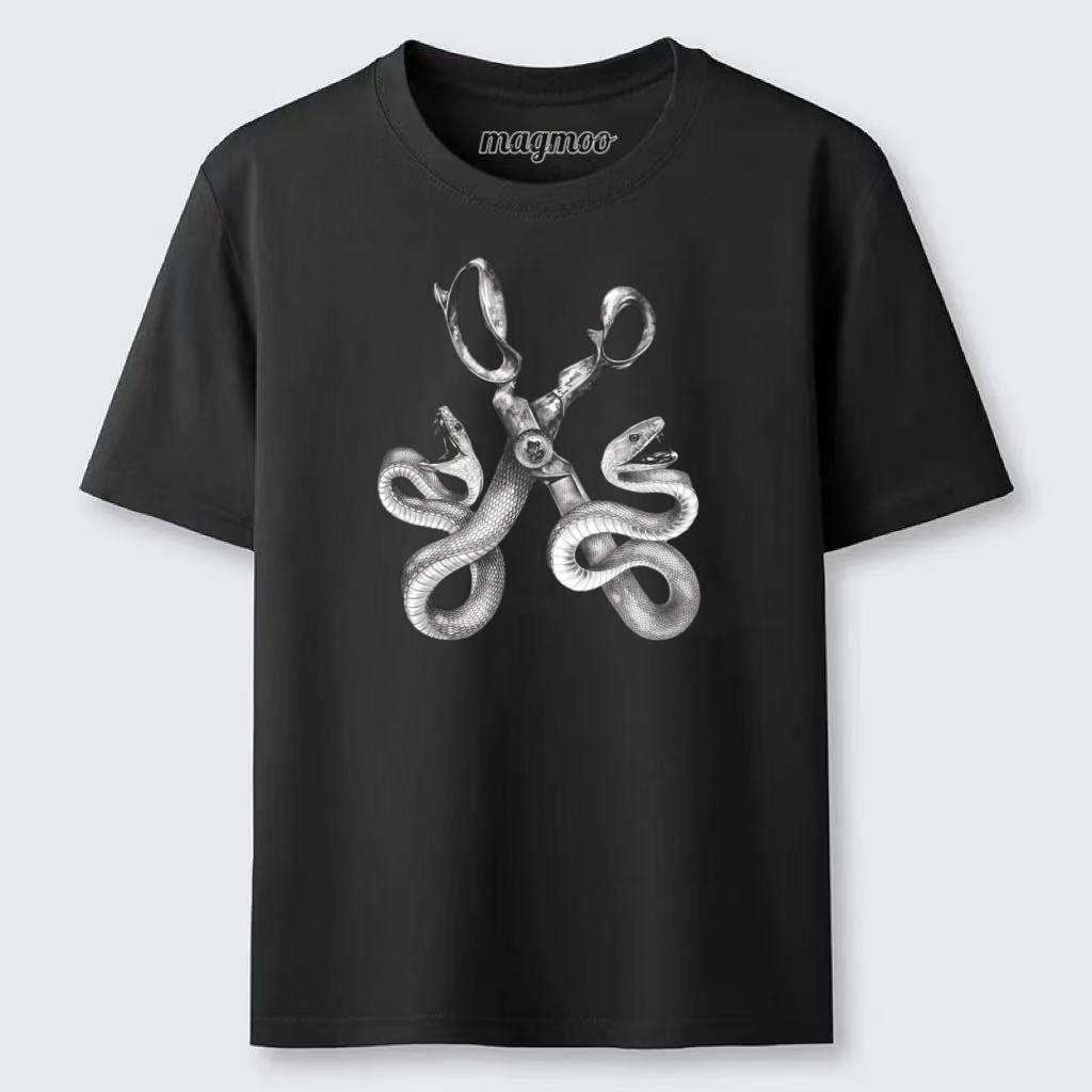 Magmoo Snake Scissors Surreal Classic T-shirt