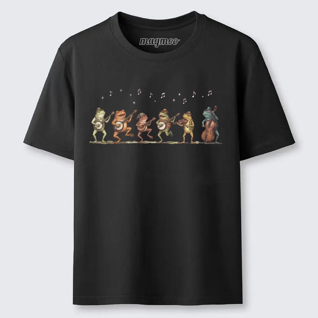 Magmoo Retro Bluegrass Frog Band Classic T-shirt