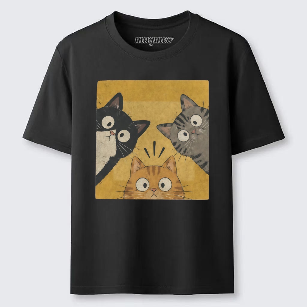 Magmoo Vintage Funny Curious Cats Classic T-shirt
