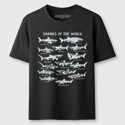 Magmoo Vintage Sharks Of The World Classic T-shirt