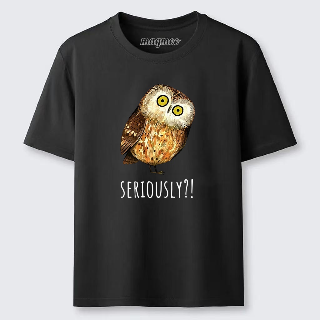 Magmoo Seriously Confused Owl Meme Art Classic T-shirt