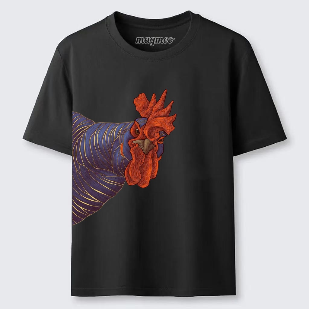 Magmoo Peeking Rooster T-shirt