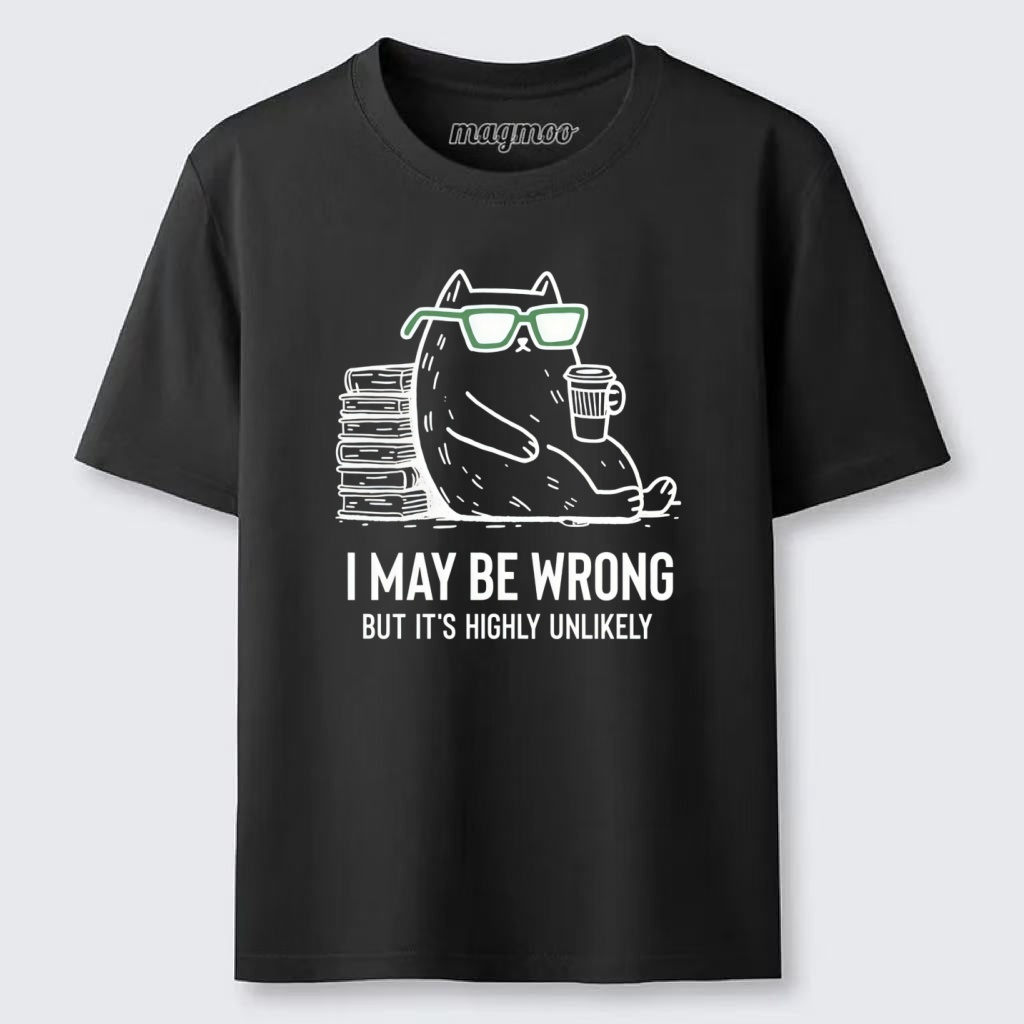 Magmoo Cool Cat Coffee Book Funny Meme Classic T-shirt
