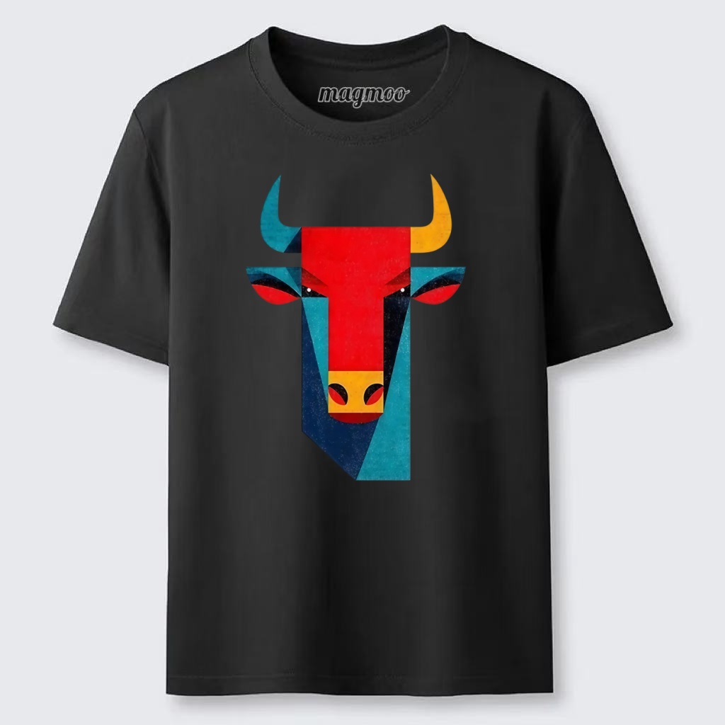 Magmoo Geometric Bull Head Art Classic T-shirt