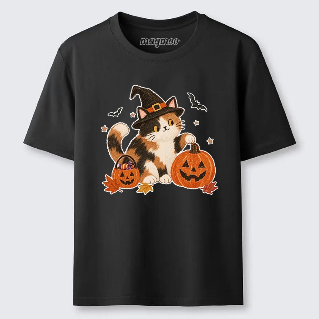 Magmoo Halloween Pumpkin Cat Meme Classic T-shirt