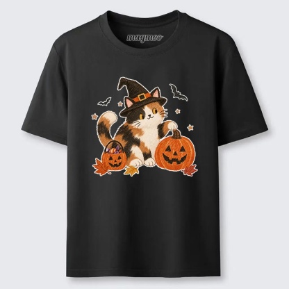 Magmoo Halloween Pumpkin Cat Meme Classic T-shirt