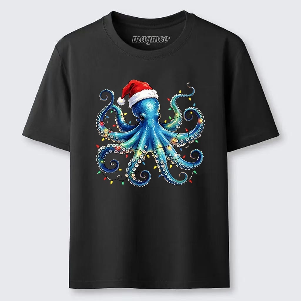 Magmoo Christmas Octopus Lights Classic T-shirt