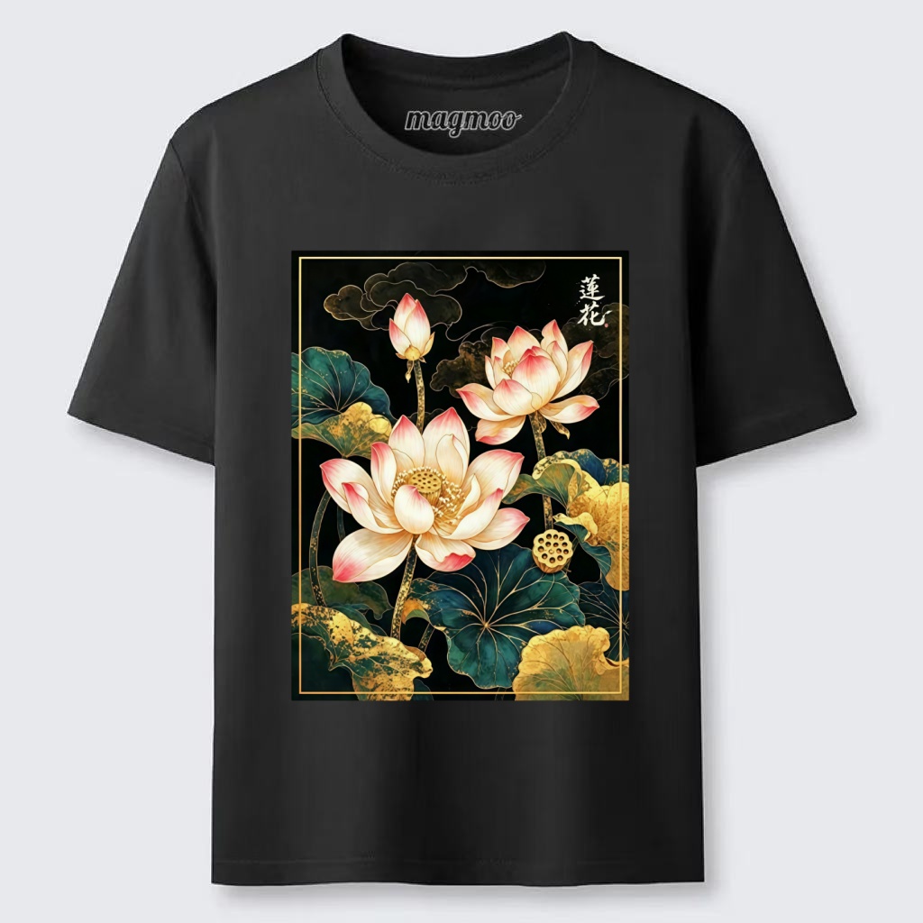 Magmoo Oriental Lotus Print Classic T-shirt