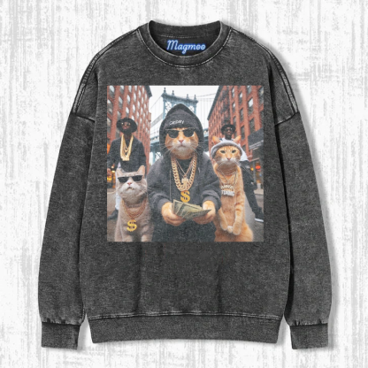 Retro Style Funny Cat Shirt/Sweatshirt/Hoodie-Magmoo