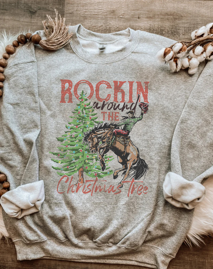 Rockin around the Christmas tree Sweatshirt-Magmoo